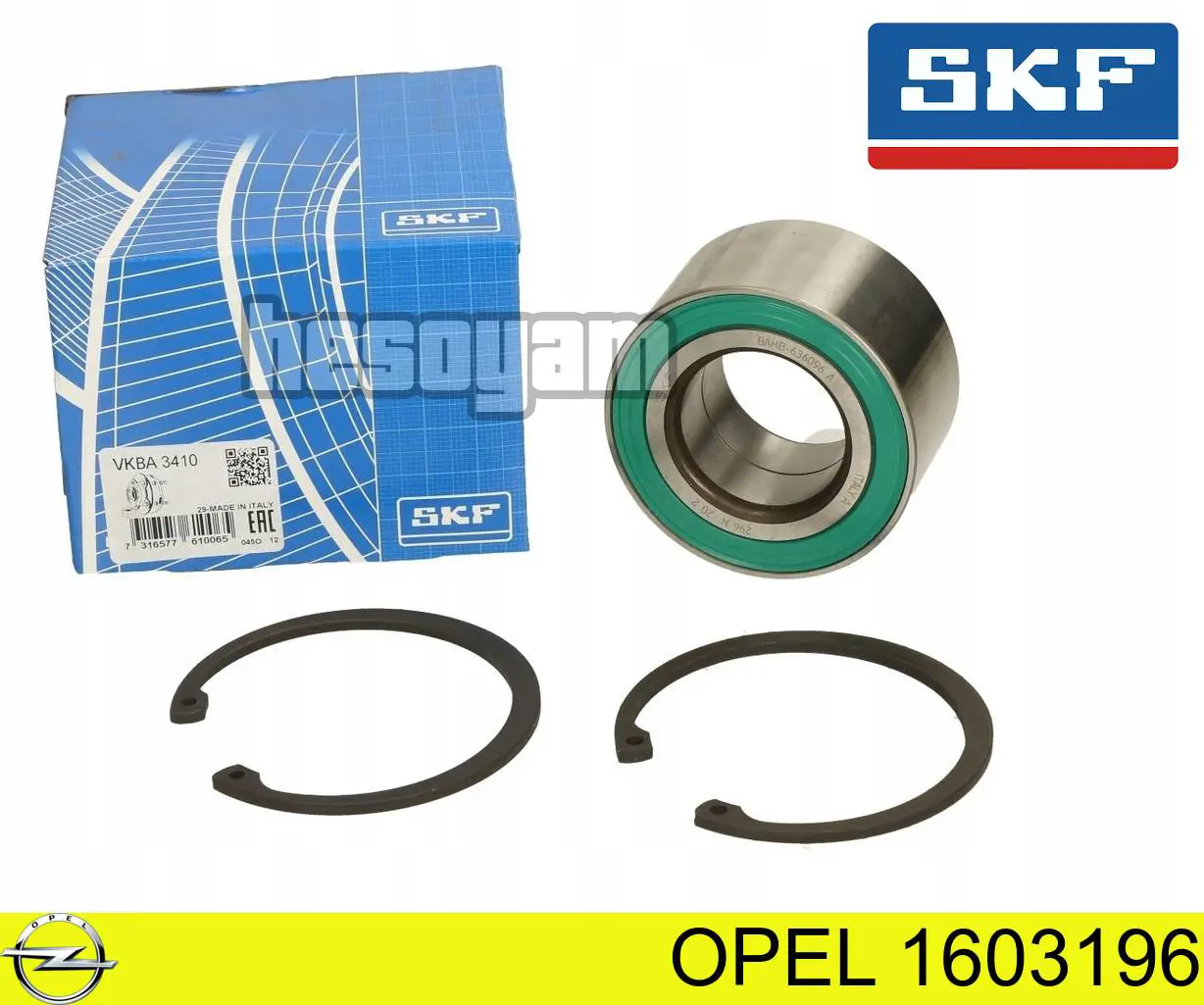 Купить 1603196 Opel Подшипник передней ступицы