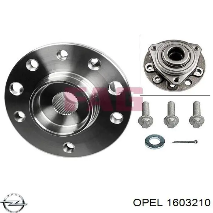 Ступицы передних колес Opel 1603210 цена, от 70.20 USD