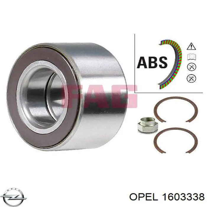 Комплект подшипника ступицы колеса Opel 1603338 цена, от 21.52 USD