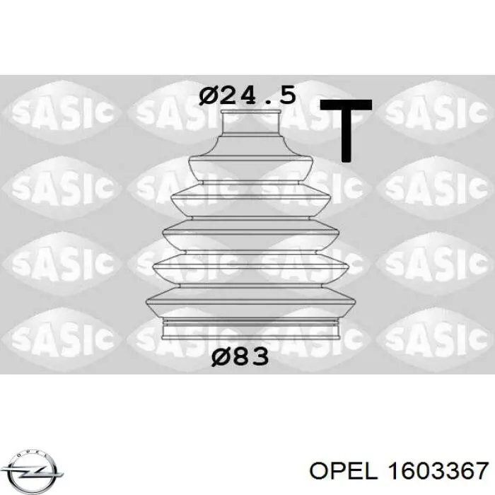 1603367 Opel пыльник шруса передней полуоси наружный