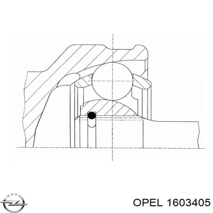 ШРУС наружный передний 1603405 Opel