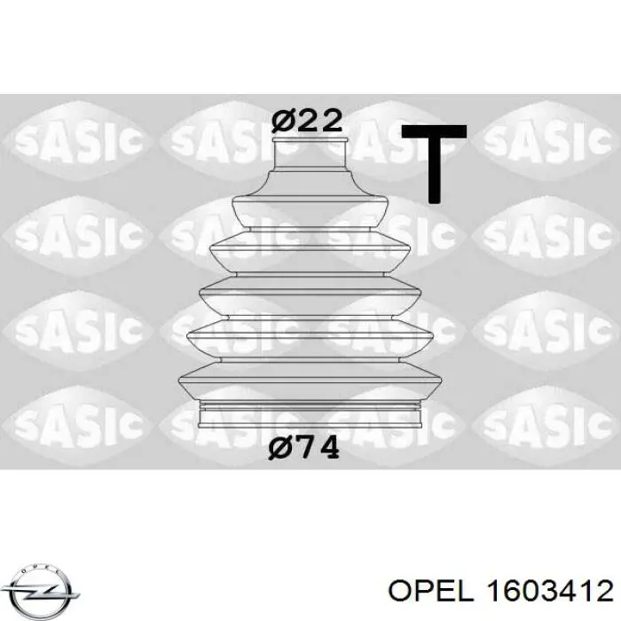 Купить 1603412 Opel Пыльник гранаты наружный, передний