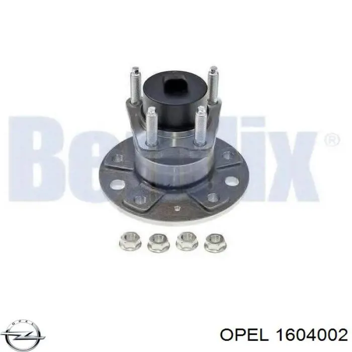 1604002 Opel Ступица задняя