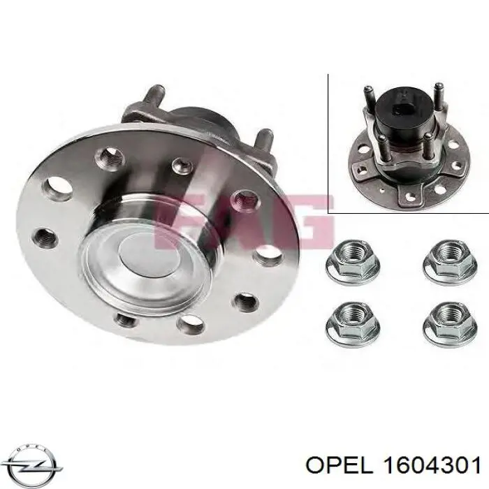 Ступицы задних колес Opel 1604301 цена, от 32.31 USD