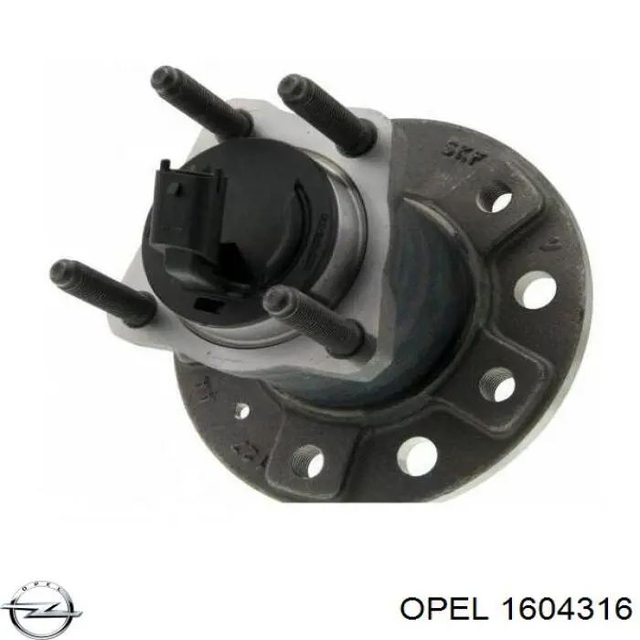 1604316 Opel cubo traseiro