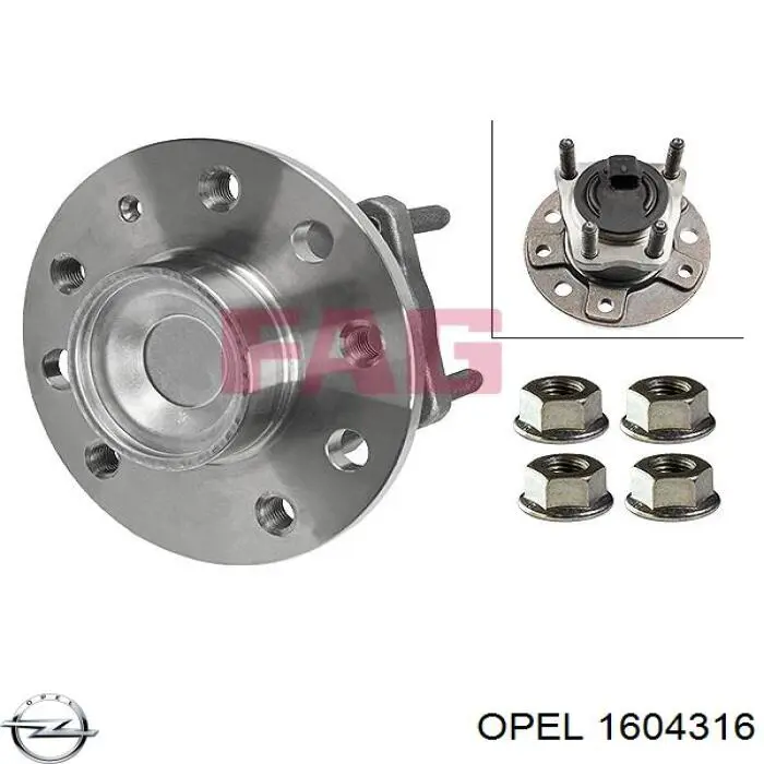 Ступицы задних колес Opel 1604316 цена, от 27.65 USD