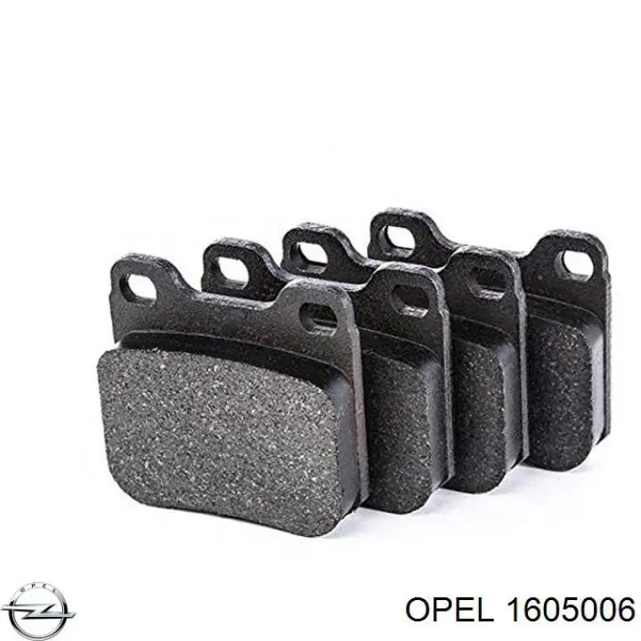 1605006 Opel колодки тормозные задние дисковые