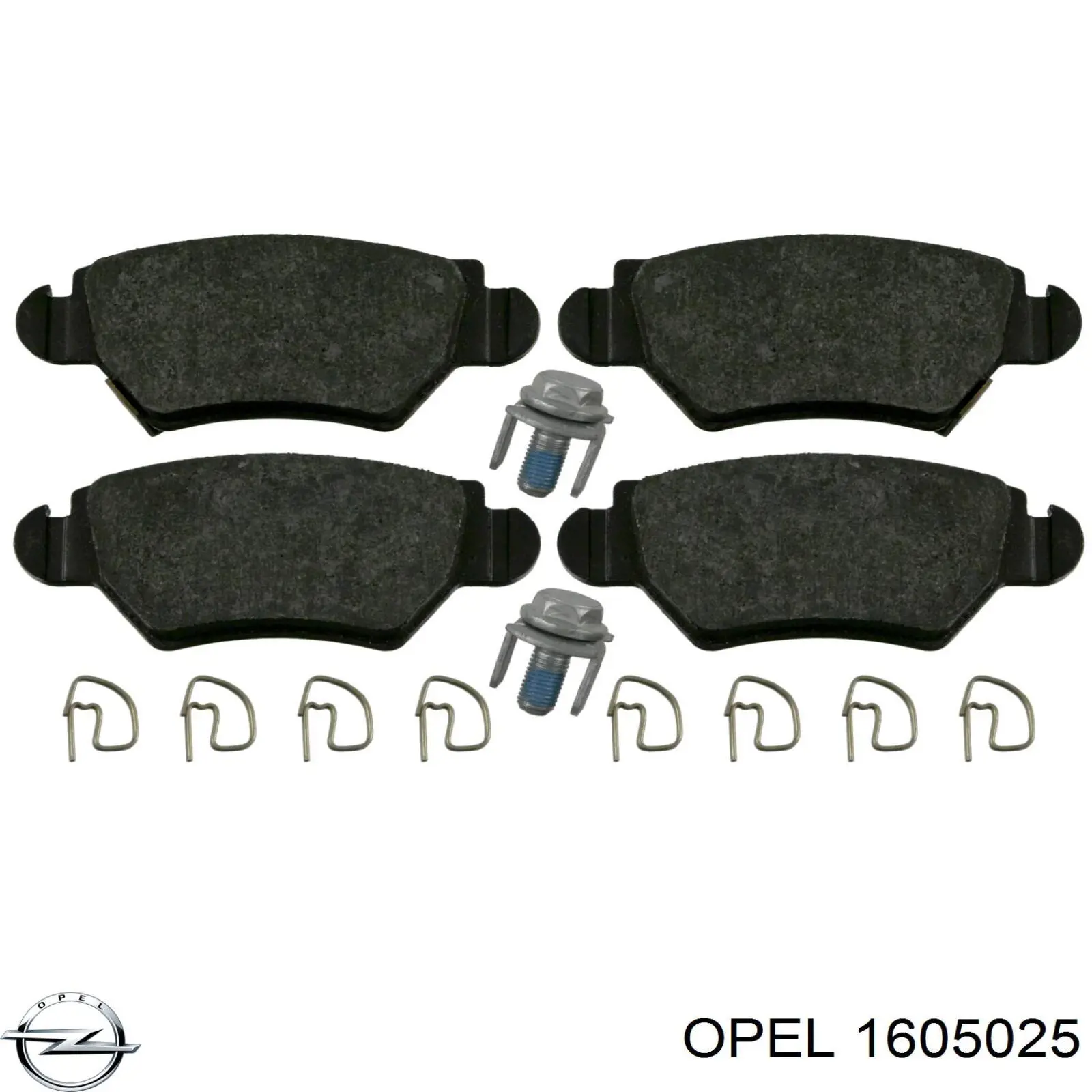 1605025 Opel задние тормозные колодки