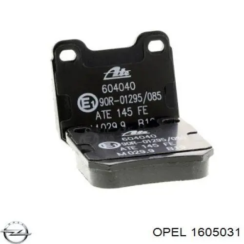 Задние дисковые колодки Opel 1605031