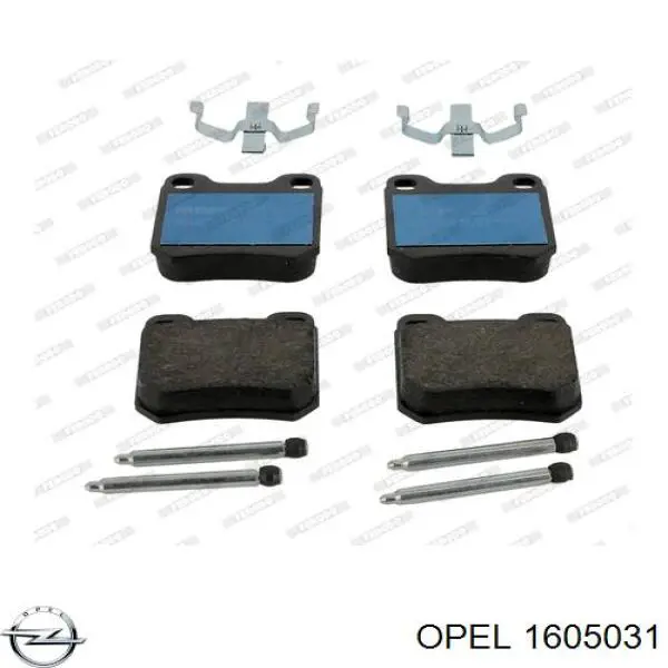 Купить 1605031 Opel Колодки тормозные задние, дисковые