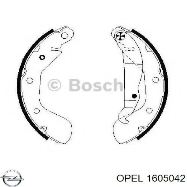 Задние барабанные колодки 1605042 Opel