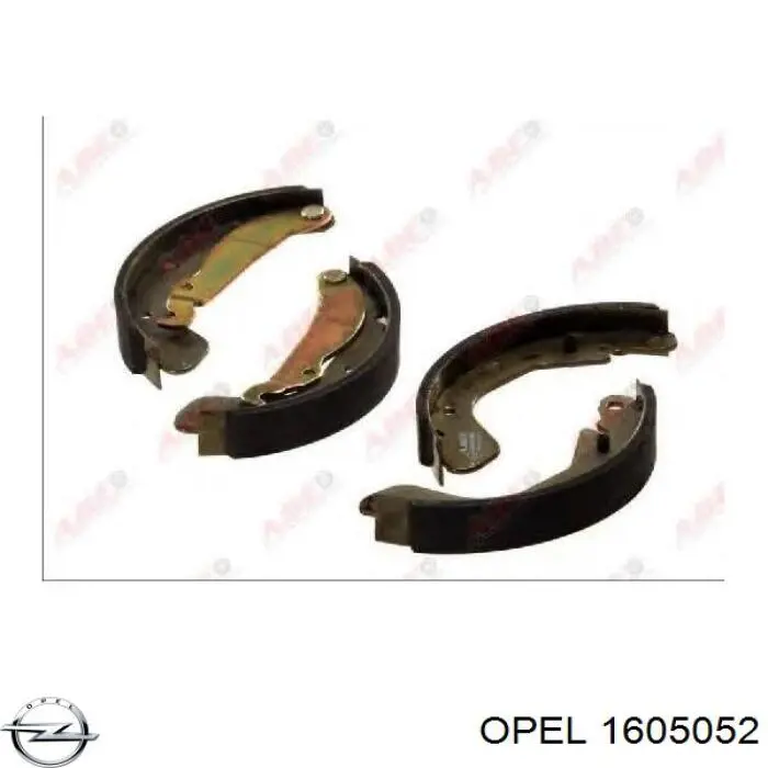 Купить 1605052 Opel Задние барабанные тормозные колодки