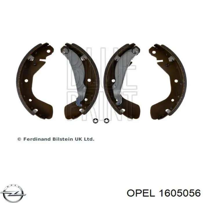 1605056 Opel колодки тормозные задние барабанные