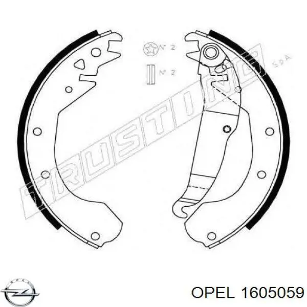 Тормоза рабочие задние ножные и тормозные барабаны Opel 1605059 цена, от 20.21 USD