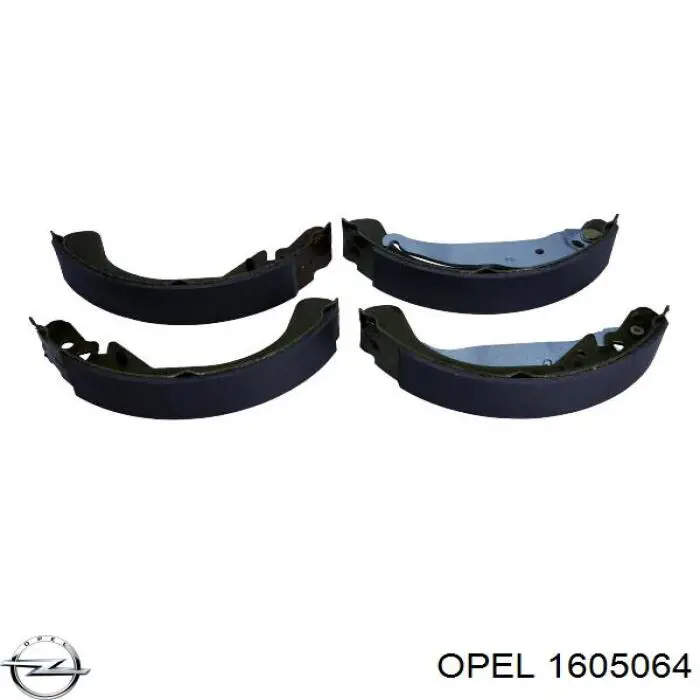 Задние барабанные колодки 1605064 Opel