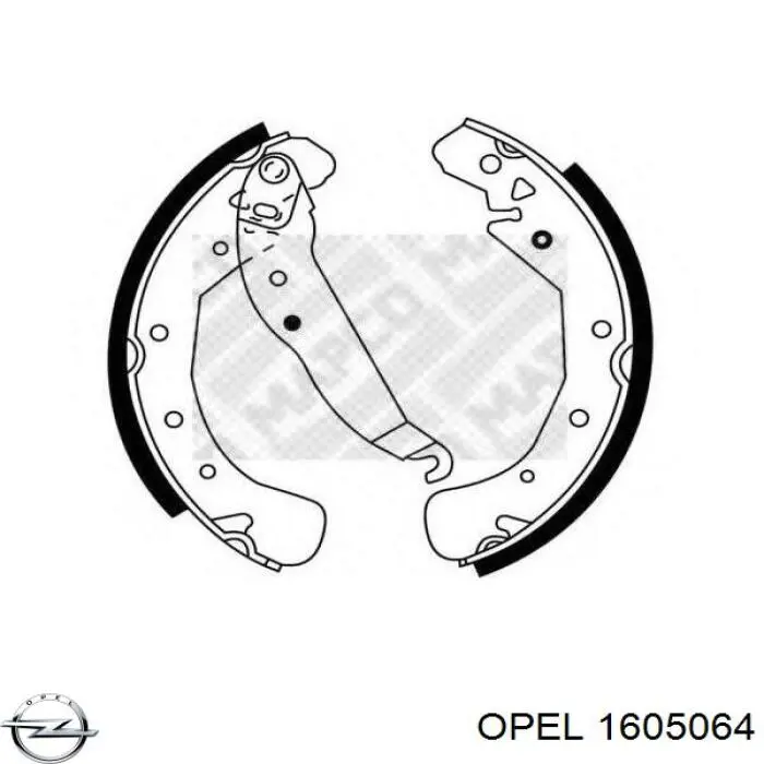 Тормоза рабочие задние ножные и тормозные барабаны Opel 1605064 цена, от 25.50 USD