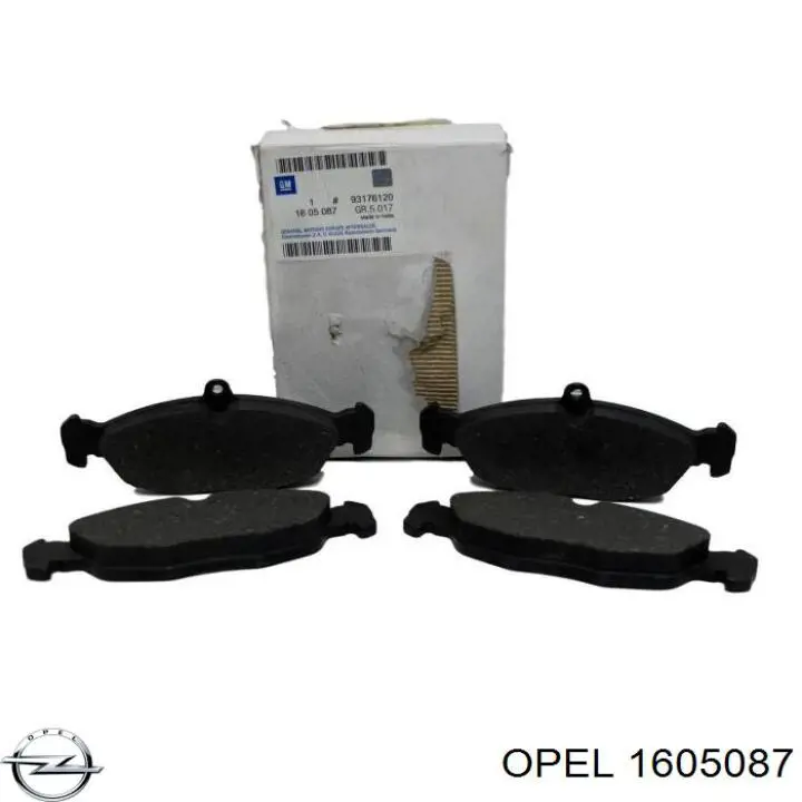 1605087 Opel колодки тормозные передние дисковые