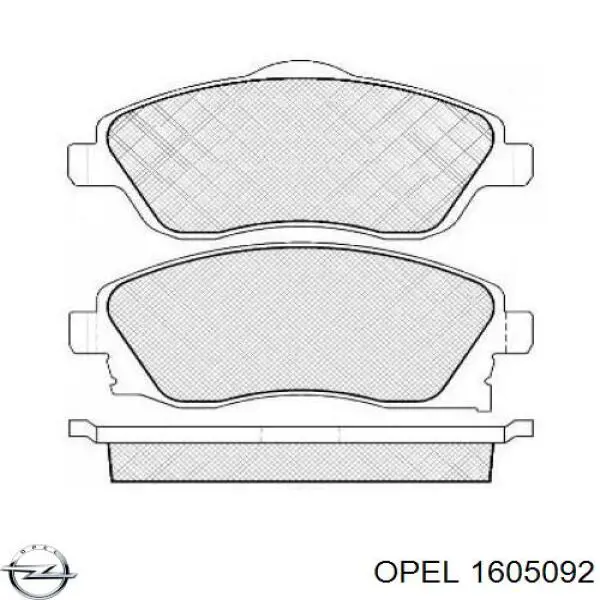 1605092 Opel Колодки передние