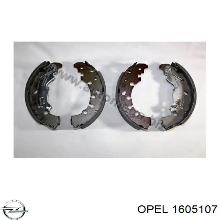 1605107 Opel колодки тормозные задние барабанные