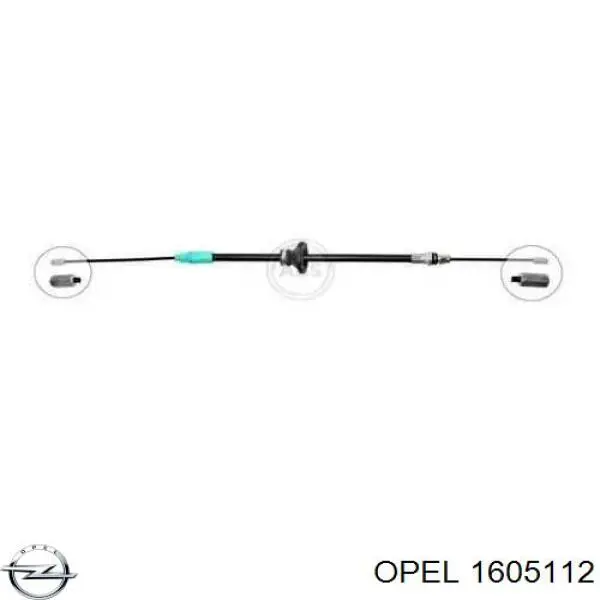 Купить 1605112 Opel Трос ручного тормоза, комплект на авто