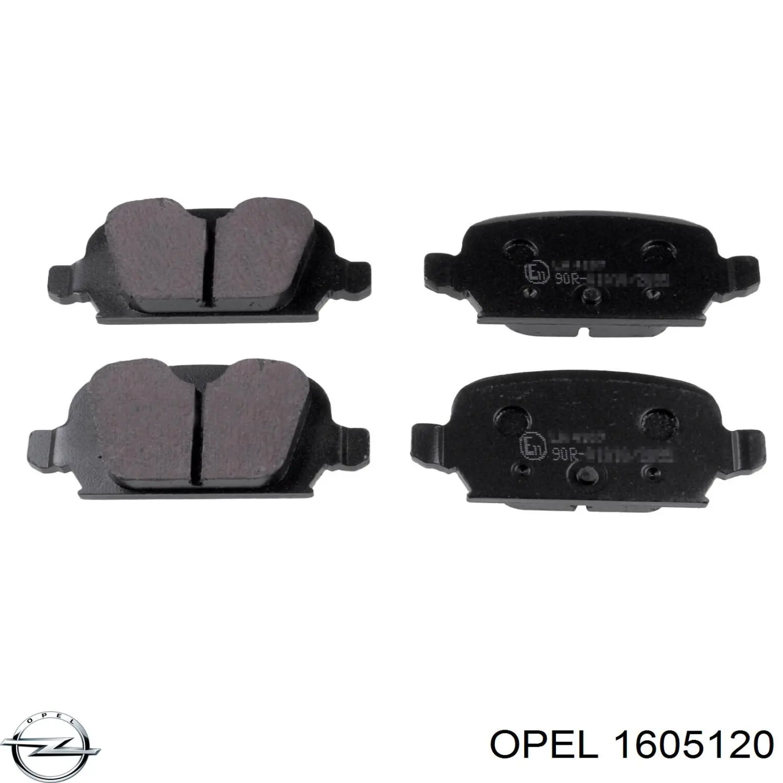 Колодки тормозные задние дисковые Opel 1605120