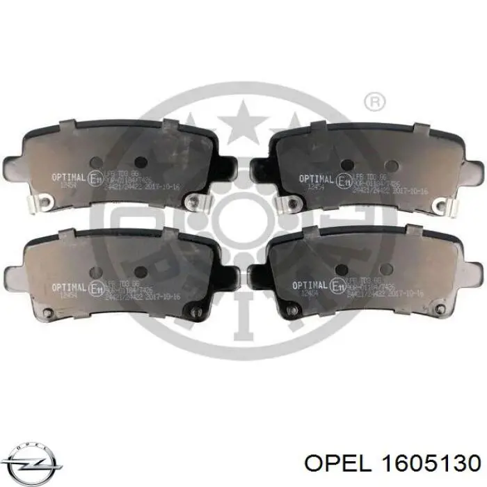 Купить 1605130 Opel Колодки тормозные задние, дисковые