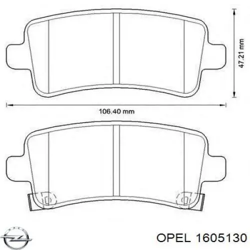 Колодки дисковые  Opel 1605130 цена, от 19.07 USD