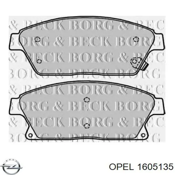 Колодки Opel 1605135 цена, от 25.15 USD