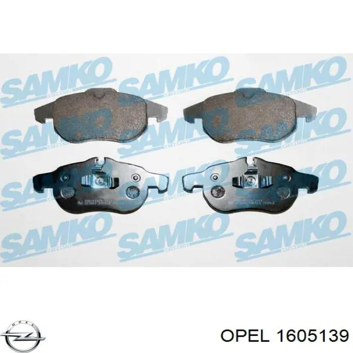 Тормозные колодки Opel 1605139