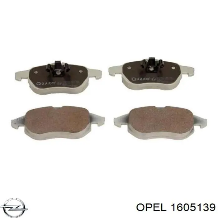Купить 1605139 Opel Колодки тормозные
