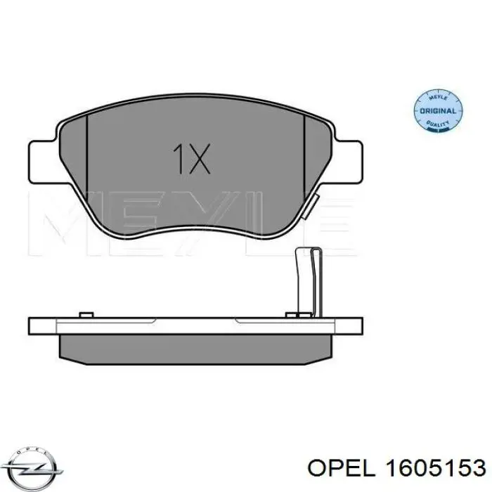 Тормозные колодки Opel 1605153