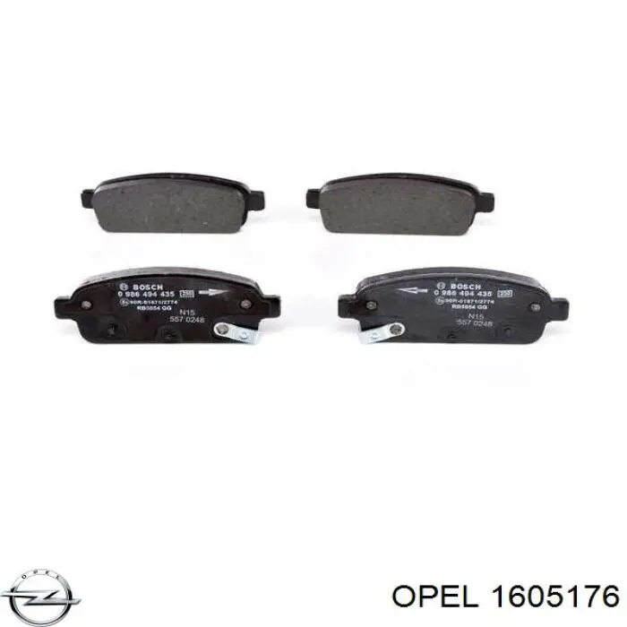 1605176 Opel задние тормозные колодки