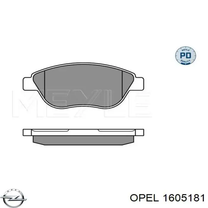 1605181 Opel Колодки передние