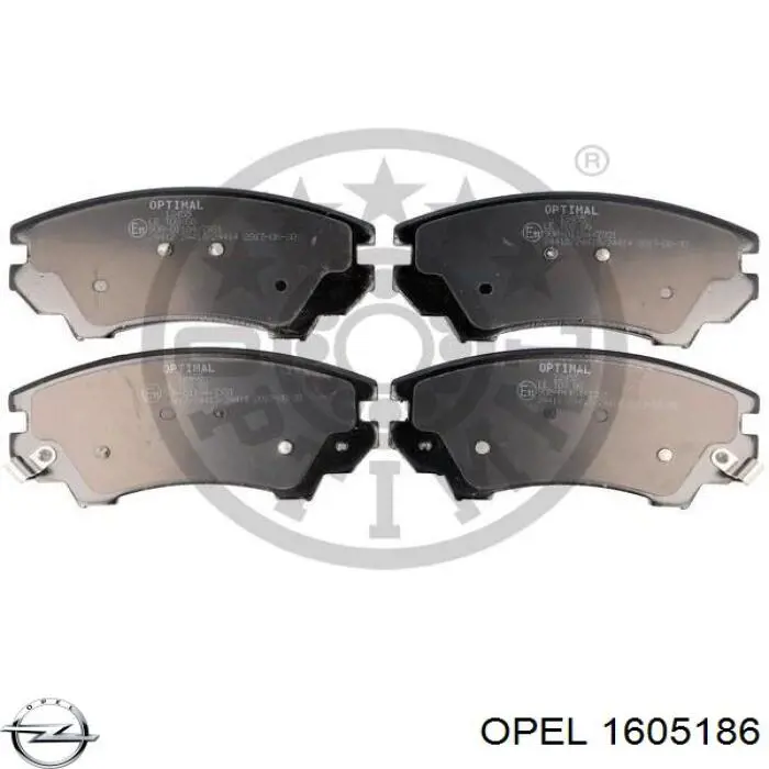 Передние тормозные колодки 1605186 Opel