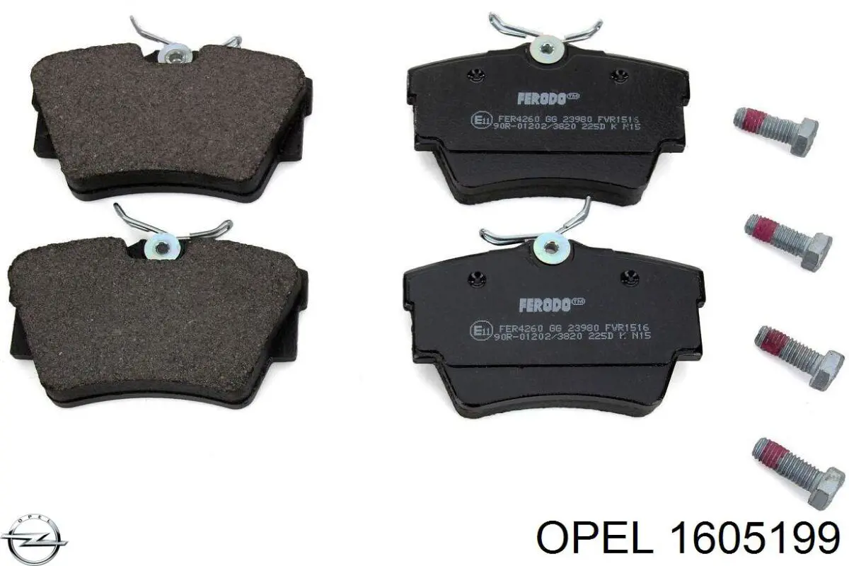 Колодки дисковые  Opel 1605199 цена, от 19.73 USD