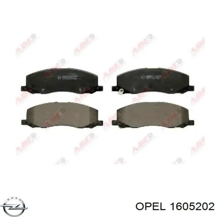 1605202 Opel колодки тормозные передние дисковые