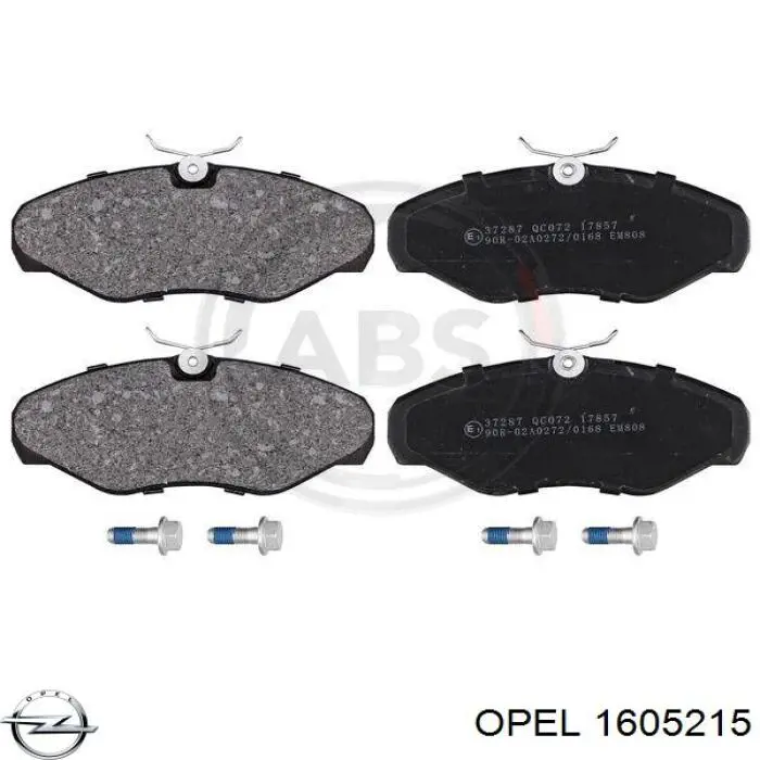 1605215 Opel колодки тормозные передние дисковые