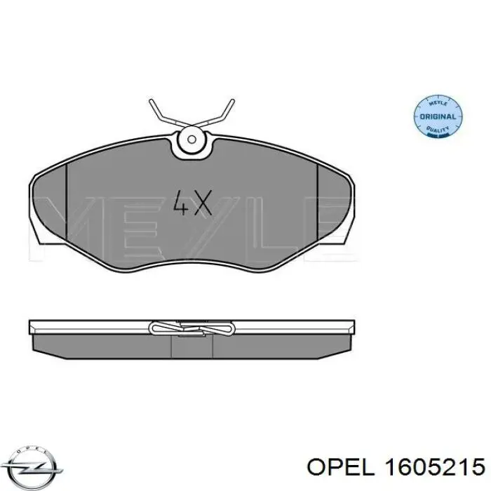 Колодки Opel 1605215 цена, от 18.42 USD