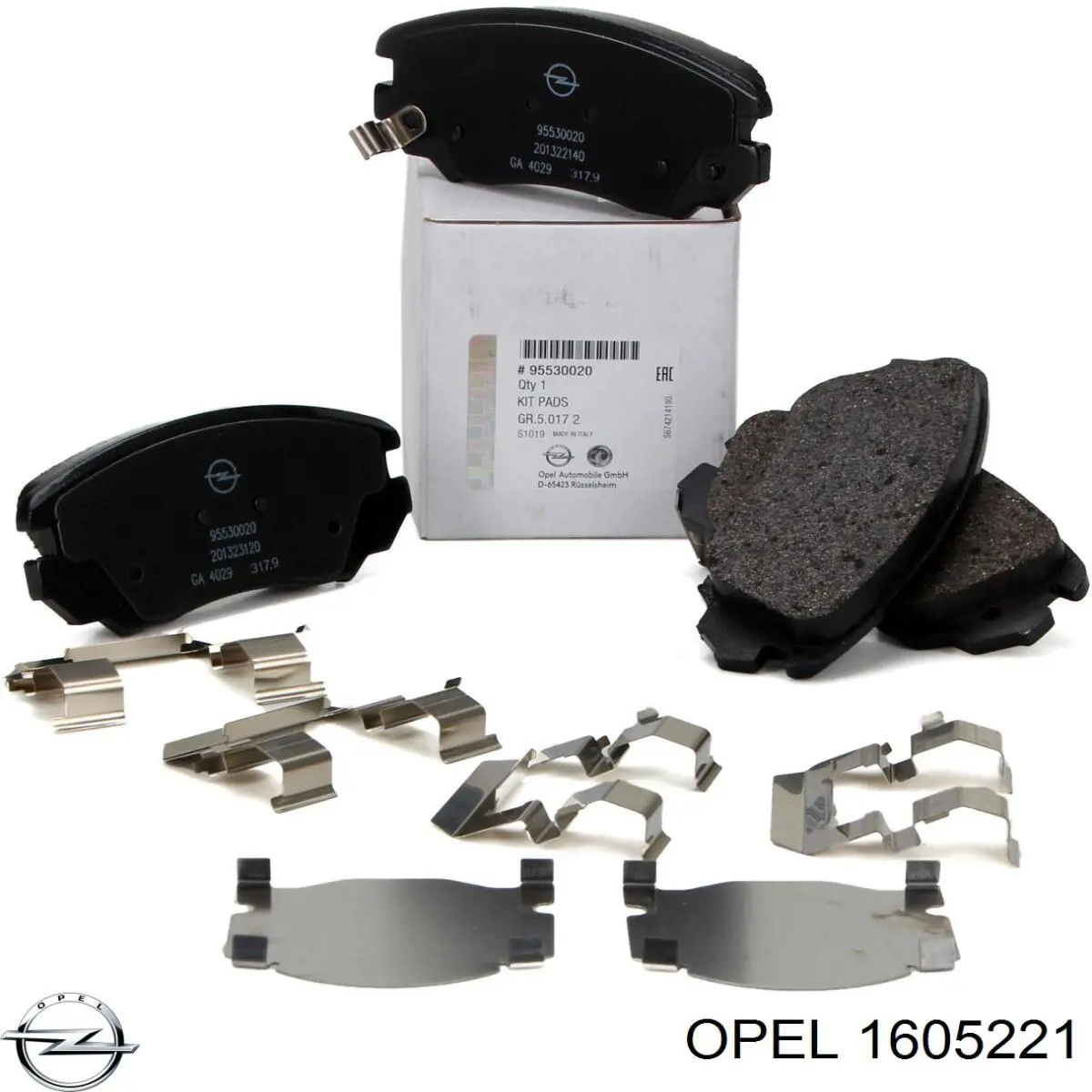 Купить 1605221 Opel Колодки тормозные задние, дисковые