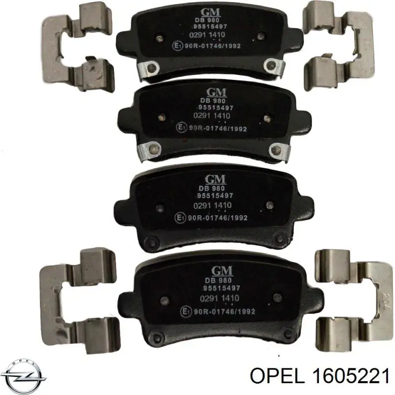 Колодки дисковые  Opel 1605221 цена, от 24.95 USD