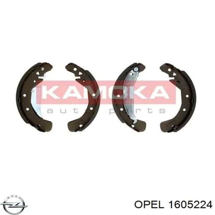 1605224 Opel колодки тормозные задние барабанные