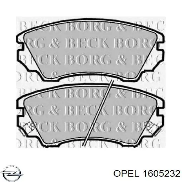 Колодки Opel 1605232 цена, от 27.06 USD