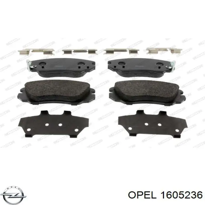 Колодки Opel 1605236 цена, от 23.12 USD