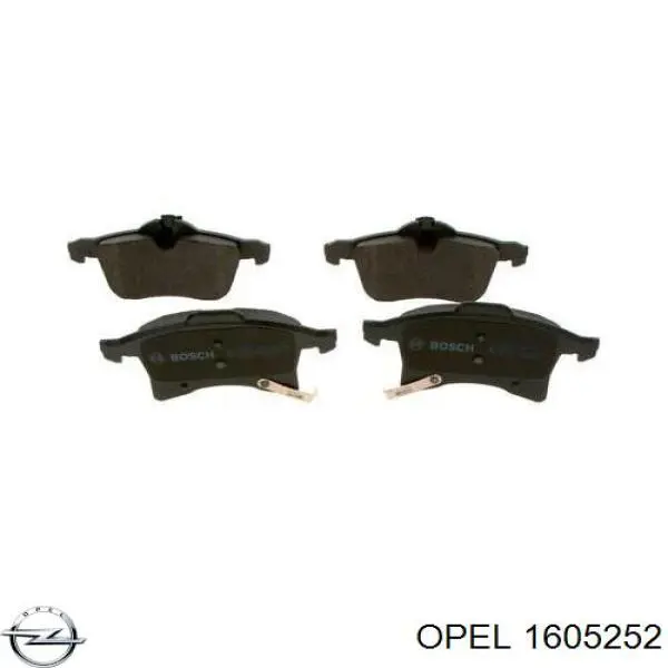 1605252 Opel колодки тормозные передние дисковые