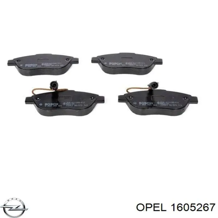 1605267 Opel Колодки передние