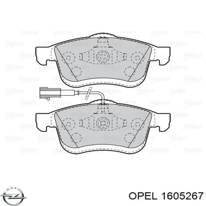 Колодки Opel 1605267 цена, от 31.83 USD