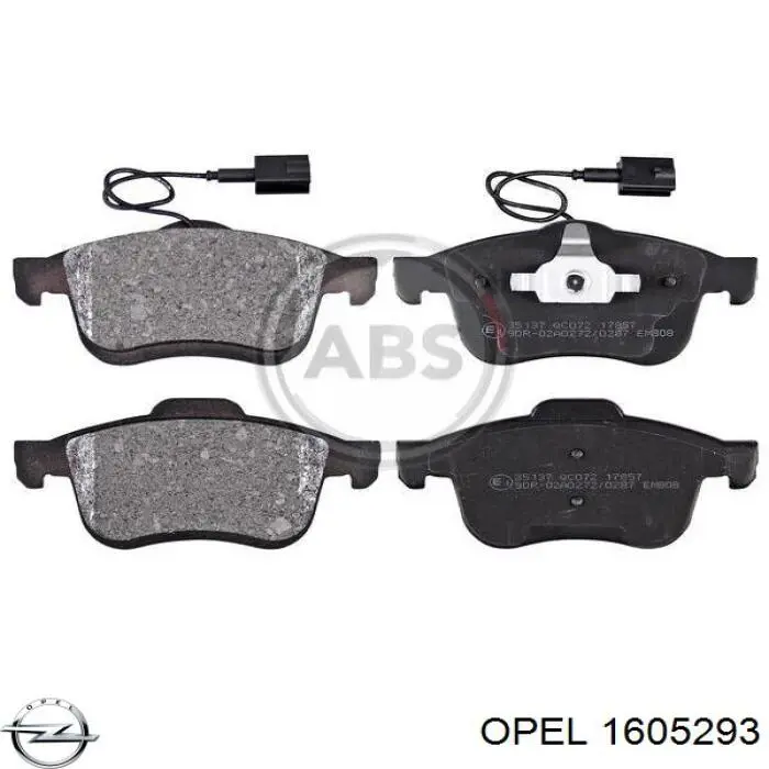 Купить 1605293 Opel Колодки тормозные