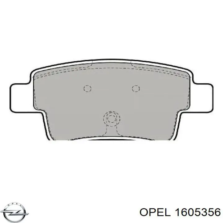Купить 1605356 Opel Колодки тормозные задние, дисковые