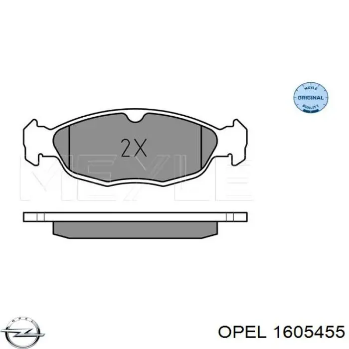 Купить 1605455 Opel Колодки тормозные