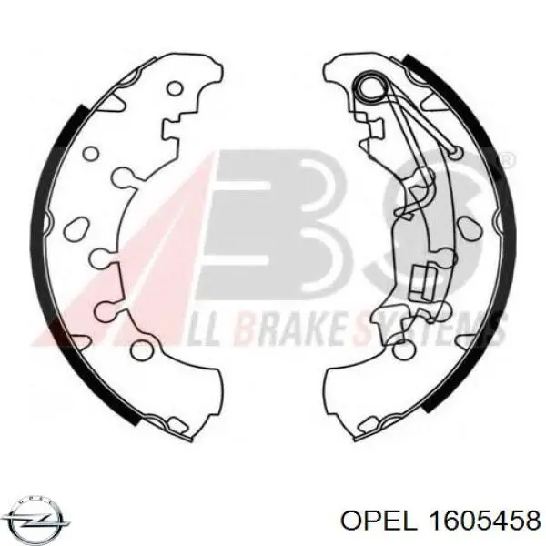 1605458 Opel колодки тормозные задние барабанные